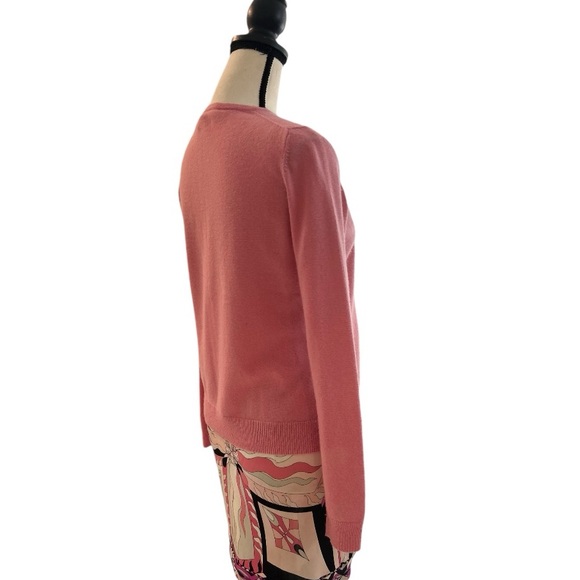 FINAL DAYS ON POSH Pink Cashmere Cardigan with Pearl Buttons - Picture 5 of 7